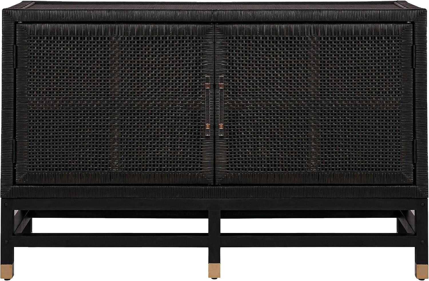 Tov Furniture Amara Charcoal Woven Rattan Buffet