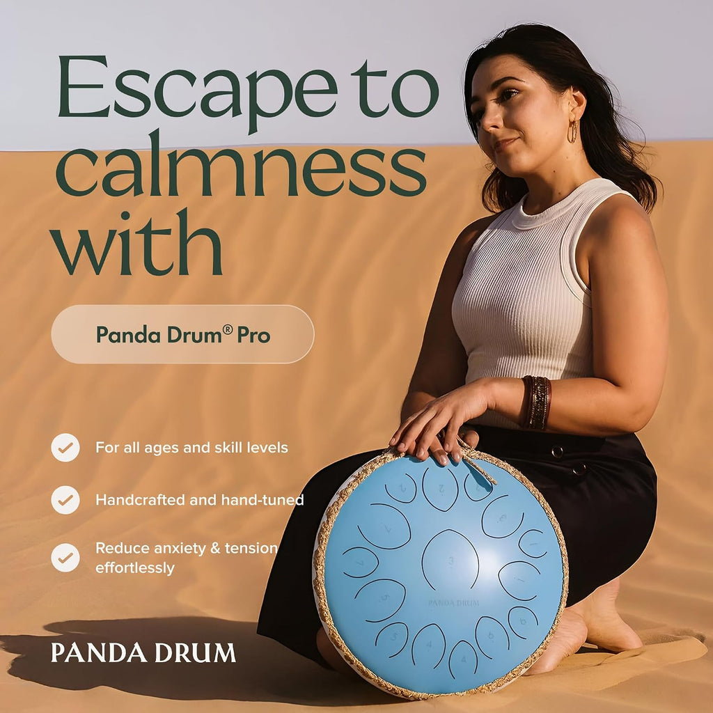 Panda Drum Pro (Blue) + Plus (Black) | 432 Hz Steel Tongue Drums