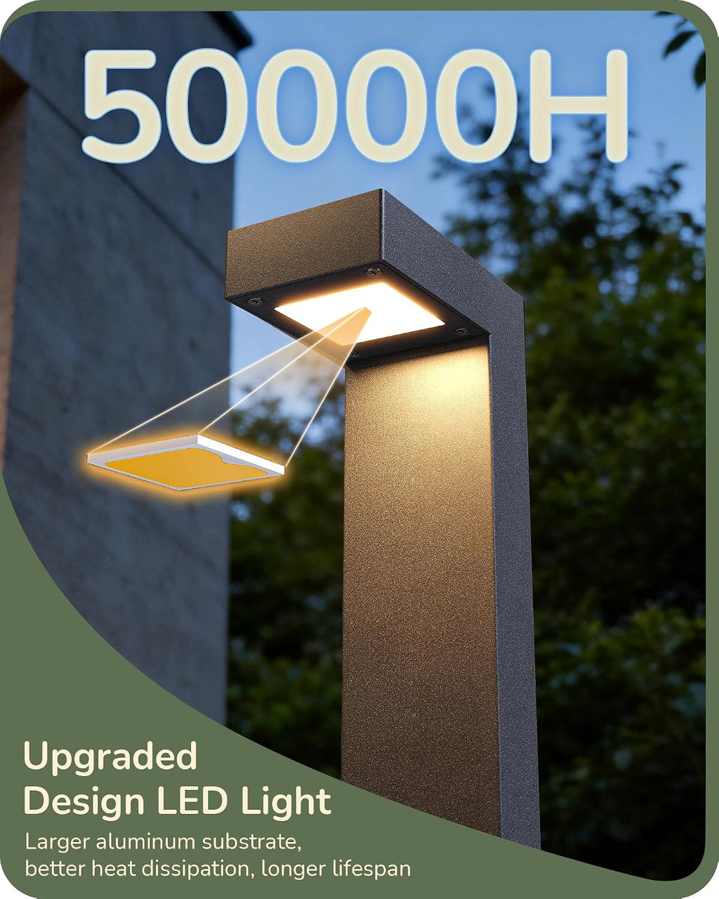 EDISHINE Low Voltage Pathway Lights Wired, 3000K 3.2W 50,000Hrs Waterproof LED Outdoor Landscape Lighting with Connectors, 12V Modern Cast-Aluminum Landscape Path Lights for Walkway Garden, 12 Pack