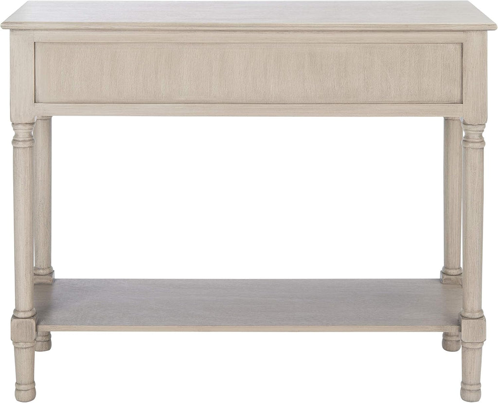 Safavieh Home Collection Haines Greige 2-Drawer Bottom Shelf Console Table