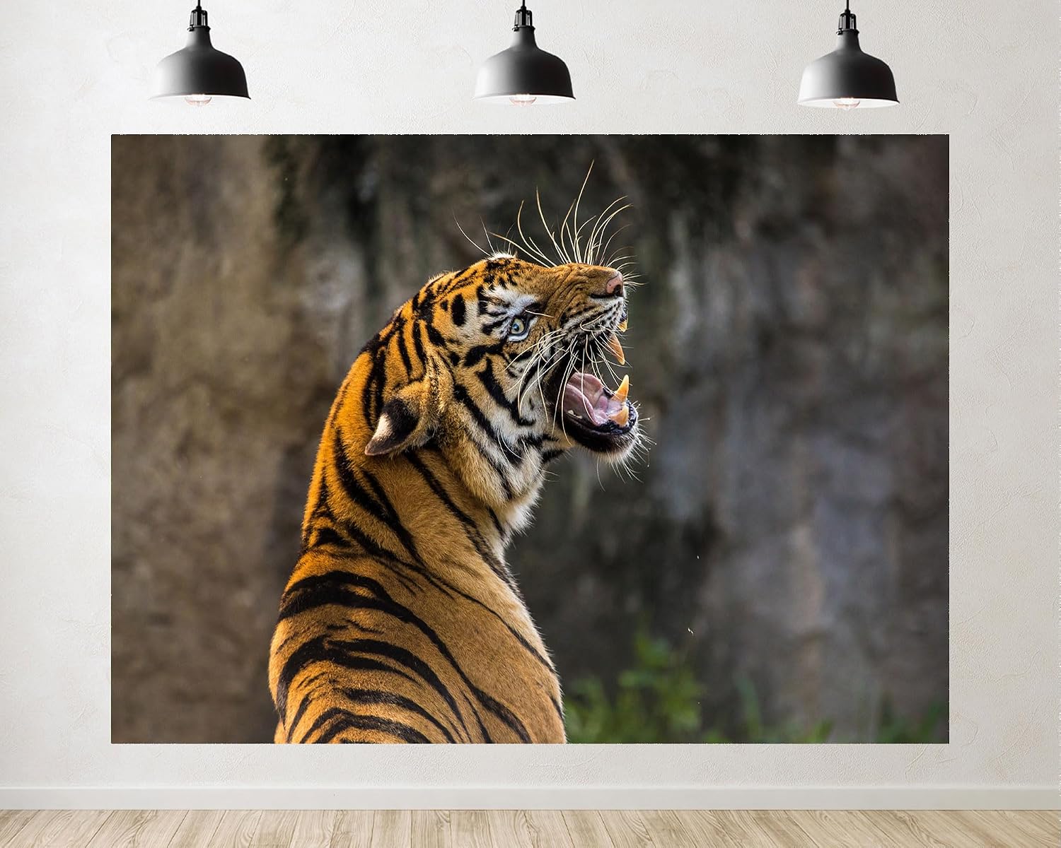 Trykid 20x10ft Tiger Striped Wildlife Backdrop Majestic Orange Black Fur Photography Background Safari Adventure Nature Party Decoration Tapestry Photo Booth Prop Fabric