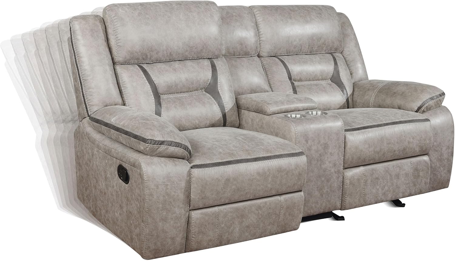 Coaster Home Furnishings Greer 3-Piece Upholstered Reclining Sofa Set Taupe 651351-S3