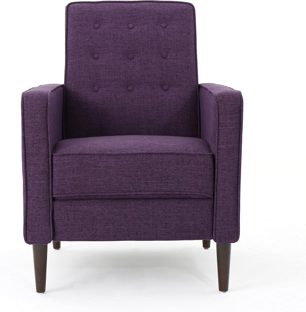Christopher Knight Home Mervynn Mid-Century Modern Fabric Recliner,polyester, Muted Purple / Dark Espresso