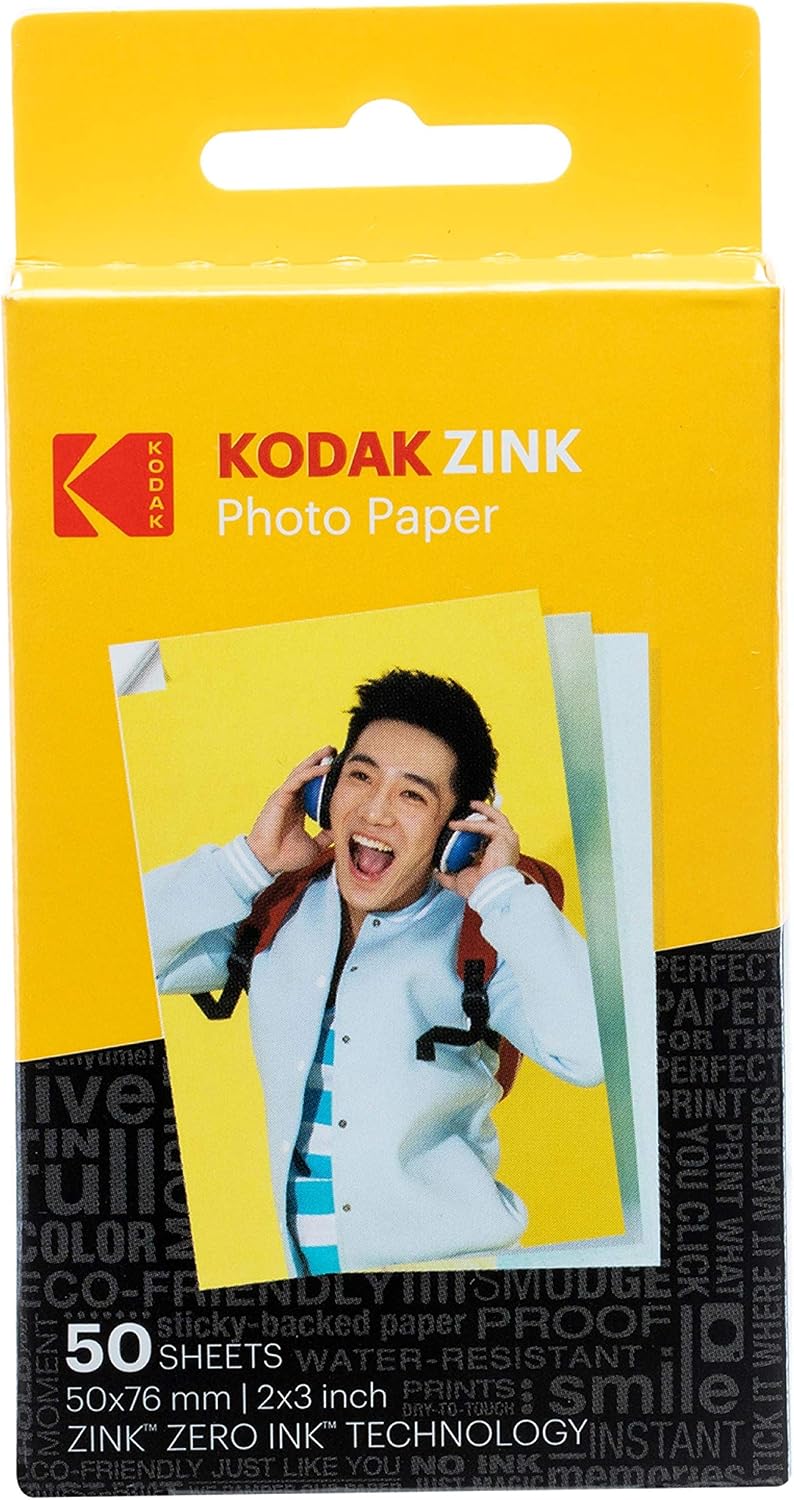 Kodak Step Touch-White with Premium Zink Photo Paper (50 Sheets)