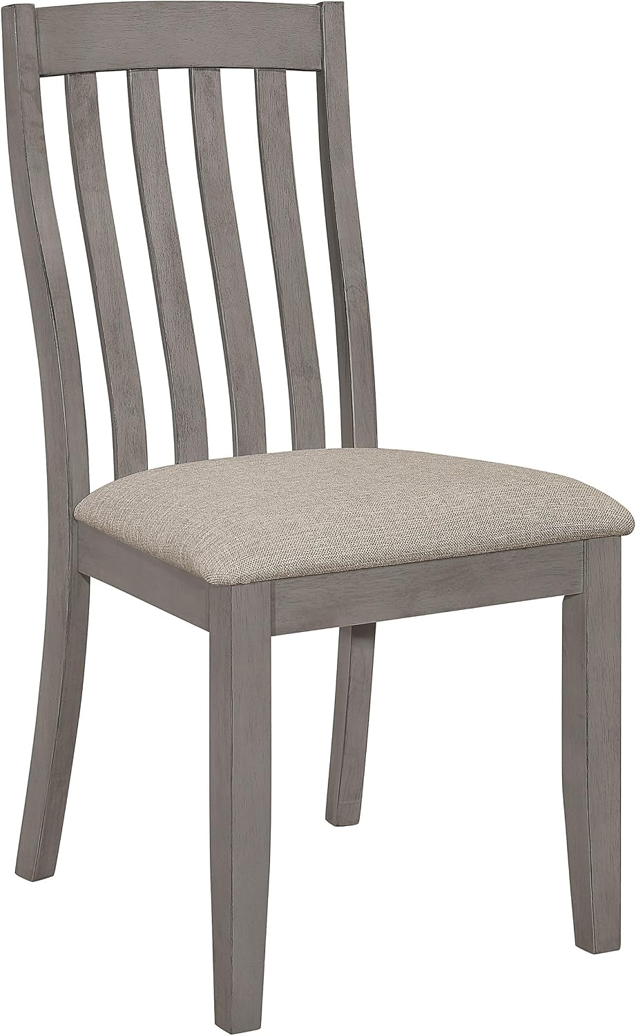 Coaster Home Furnishings - Nogales - Asian Hardwood - Set of 2 Dining Side Chairs with High Slatted Backs, Foam-Padded Seats and Tapered Legs - Dining Room and Kitchen - Coastal Gray - 109812