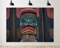 Trykid 20x10ft Native American Totem Pole Backdrop Carved Wooden Face Tribal Art Scene Photography Background Cultural History Birthday Party Decoration Photo Booth Prop Fabric