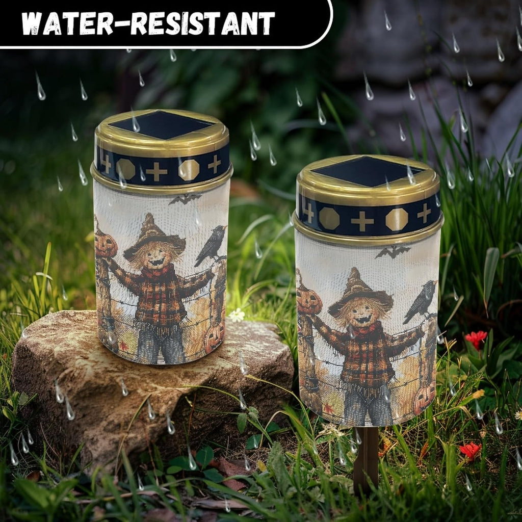 Happy Thanksgiving Day Outdoor Solar Lights Solar Stake Lights Waterproof Set of 10 Solar Walkway Lights Yard Pathway Light Solar Lantern,Wall Light Auto On/Off
