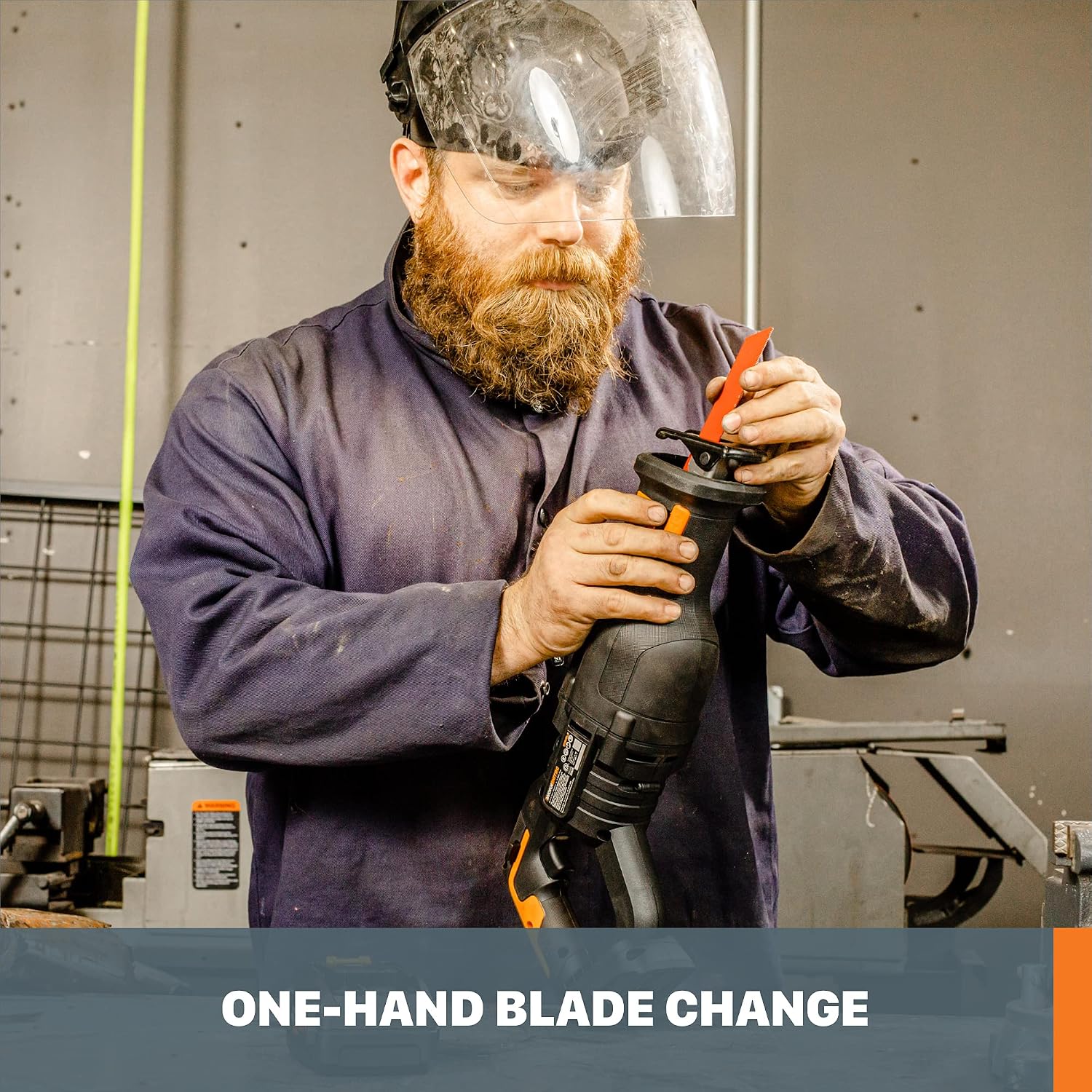 Worx Nitro WX516L 20V Power Share PRO 4.0Ah Cordless Reciprocating Saw with Brushless Motor