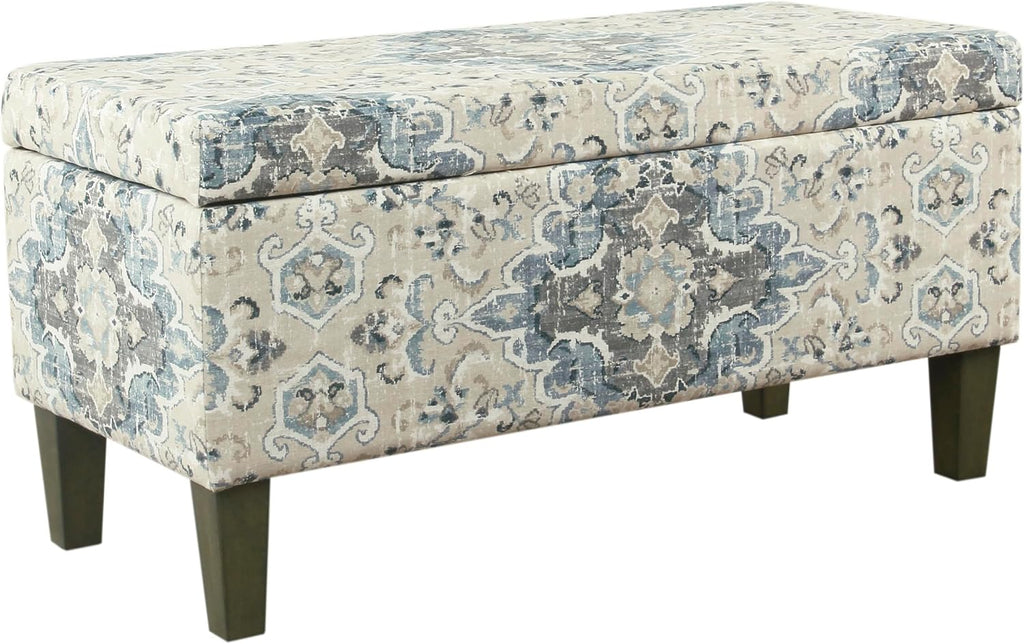 HomePop 36' Decorative Storage Bench - Antiqued Blue
