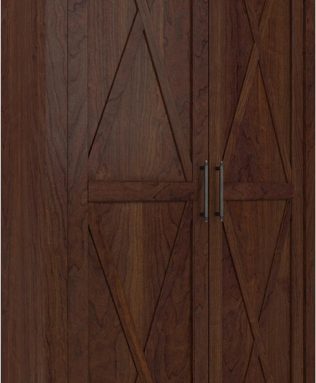 Bush Home Key West Tall Storage Cabinet with Doors in Bing Cherry