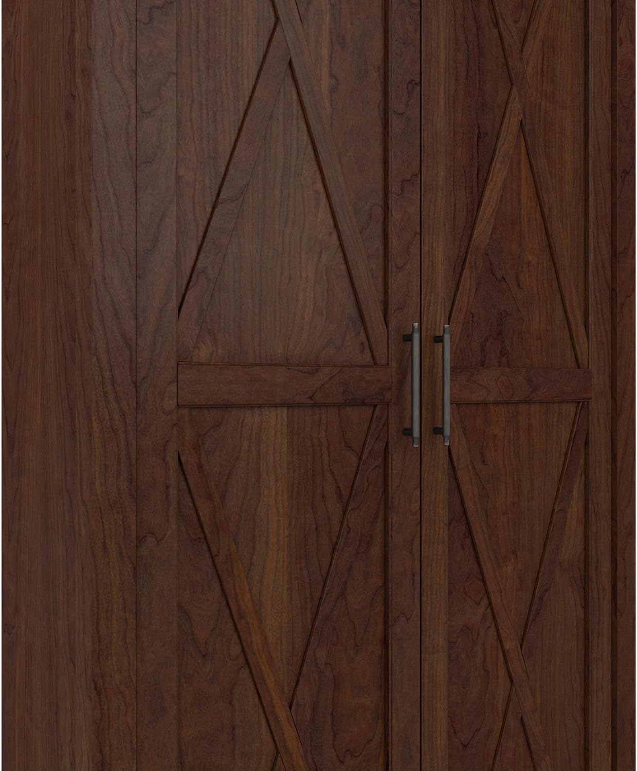 Bush Home Key West Tall Storage Cabinet with Doors in Bing Cherry
