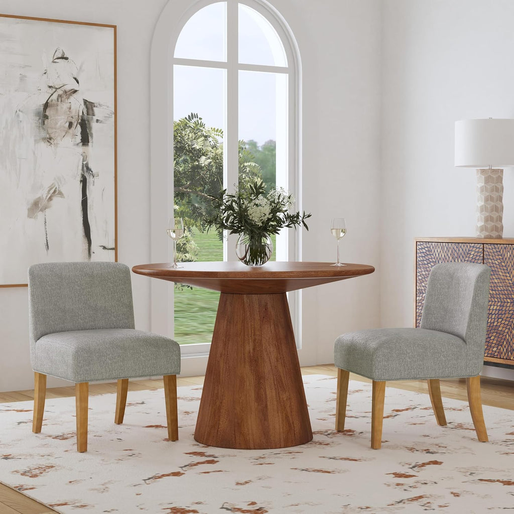 HomePop Low Back Dining Chair - Gray Woven (Single Pack)