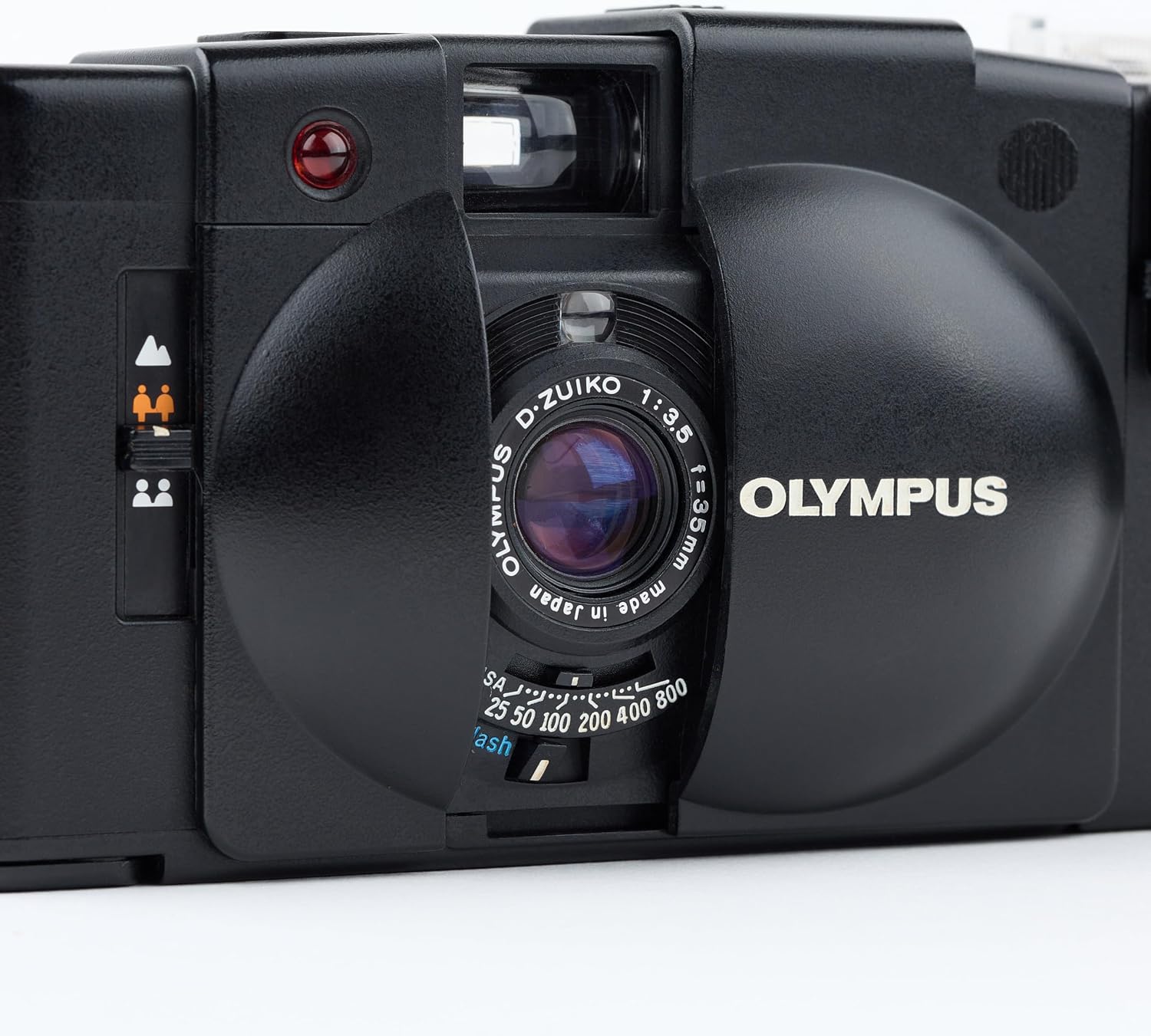 Olympus XA 35mm Film RangeFinder Camera with Flash Attached Olympus D-Zuiko 35mm f/3.5 lens and Flash Attachment (Renewed)