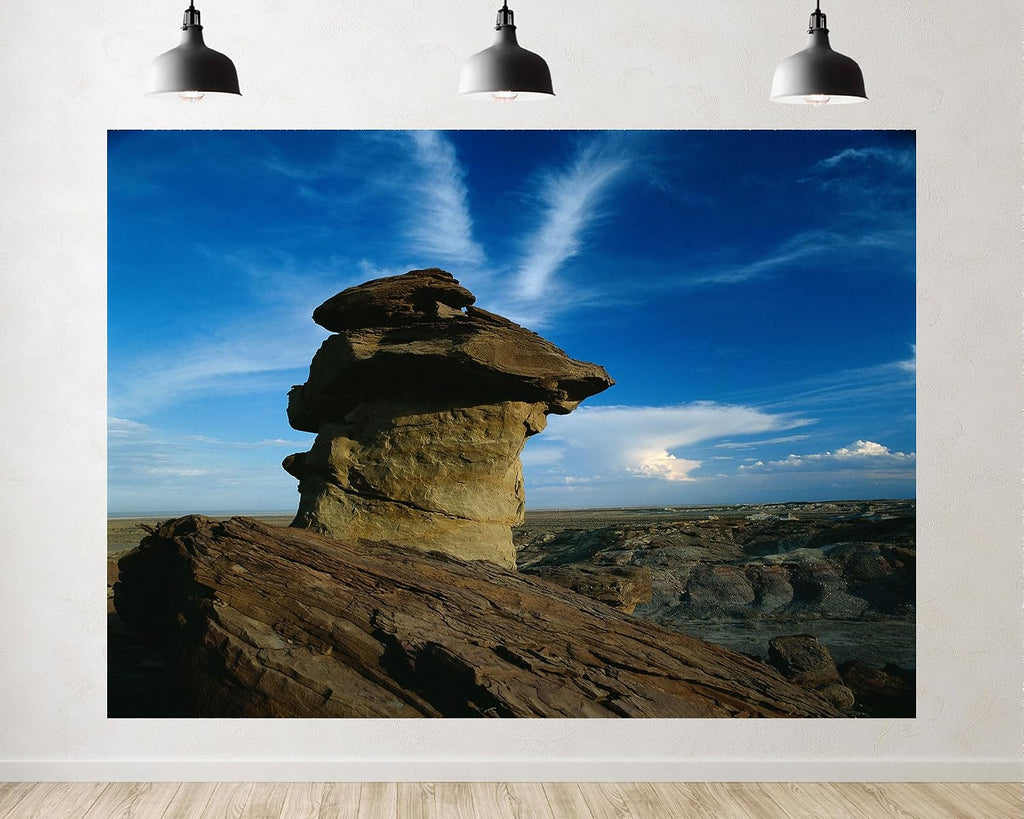 Trykid 20x10ft Desert Rock Formation Backdrop Tall Sandstone Pillar Clear Blue Sky Arid Badlands Photography Background Wedding Birthday Party Decoration Photo Booth Prop Fabric
