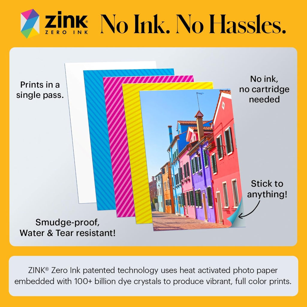 Kodak Printomatic Full-Color Instant Print Camera Gift Bundle + Soft Case + Zink 2x3 Sticky Back Photo Paper 20pk + Album + Sticker Sets + Sticker Frames + Markers + Hanging Frames, Fun Gift - Green