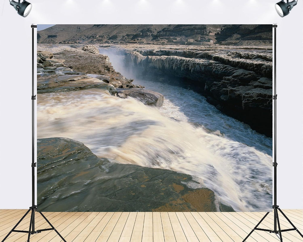 Trykid 20x10ft Green Limestone Backdrop Lush Vegetation Clear Blue Sky Rugged Cliffs Serene Valley Scene Photography Background Nature Inspired Party Decoration Photo Booth Prop Fabric