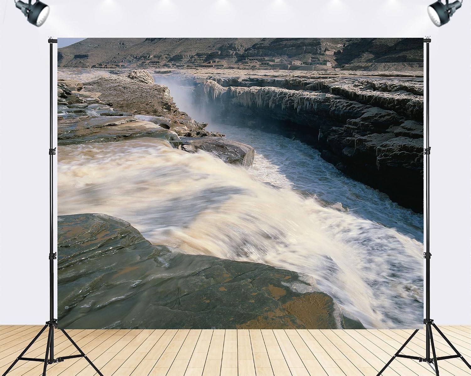 Trykid 20x10ft Green Limestone Backdrop Lush Vegetation Clear Blue Sky Rugged Cliffs Serene Valley Scene Photography Background Nature Inspired Party Decoration Photo Booth Prop Fabric