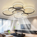 41'Modern Ceiling Fan with Lights and Remote, Smart Ceiling Fan for bedroom | Low profile ceiling fan has 3 colors light 6 speed, dimmable, super quite, timing, ceiling fans with lights for living room
