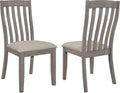 Coaster Home Furnishings - Nogales - Asian Hardwood - Set of 2 Dining Side Chairs with High Slatted Backs, Foam-Padded Seats and Tapered Legs - Dining Room and Kitchen - Coastal Gray - 109812