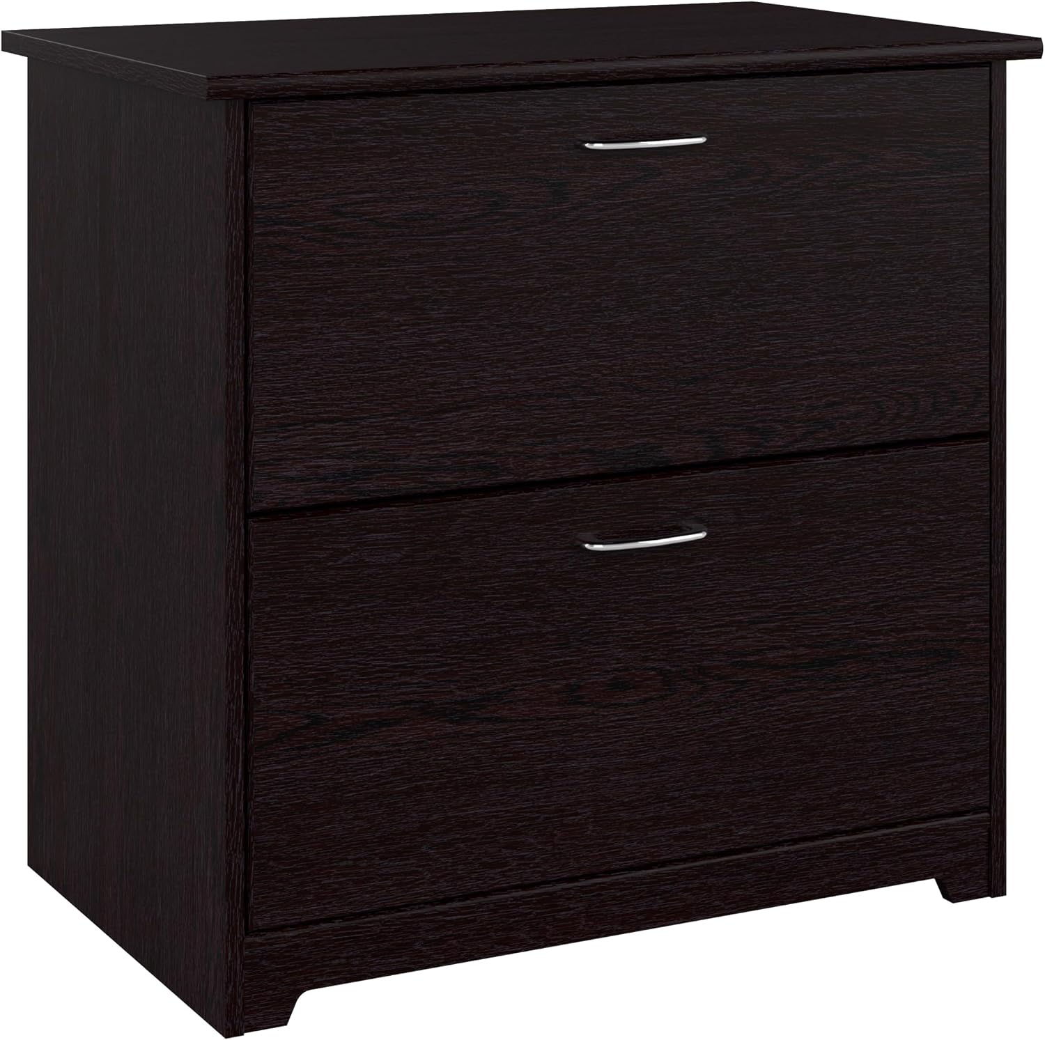 Bush Home Cabot 2 Drawer Lateral File Cabinet in Espresso Oak, Home Office Chest for Letter, Legal, and A4-size Document Storage