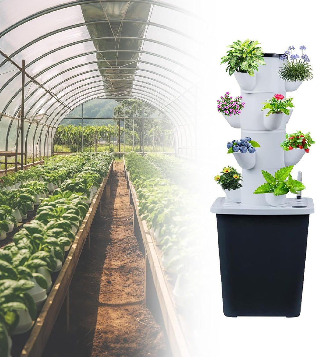 Hydroponics Growing System 30-Plant Kit: Indoor Vertical Farming Tower Home Gardening Essentials Aeroponic Tower for Herbs Fruits Vegetable(20holes)