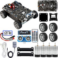 Yahboom STM32 Smart Car with Multifunctional Development 2in1 STM32F103ZET6 DIY Programming Electronics Project Ranging, Following, Line Patrol (Standard Kit)