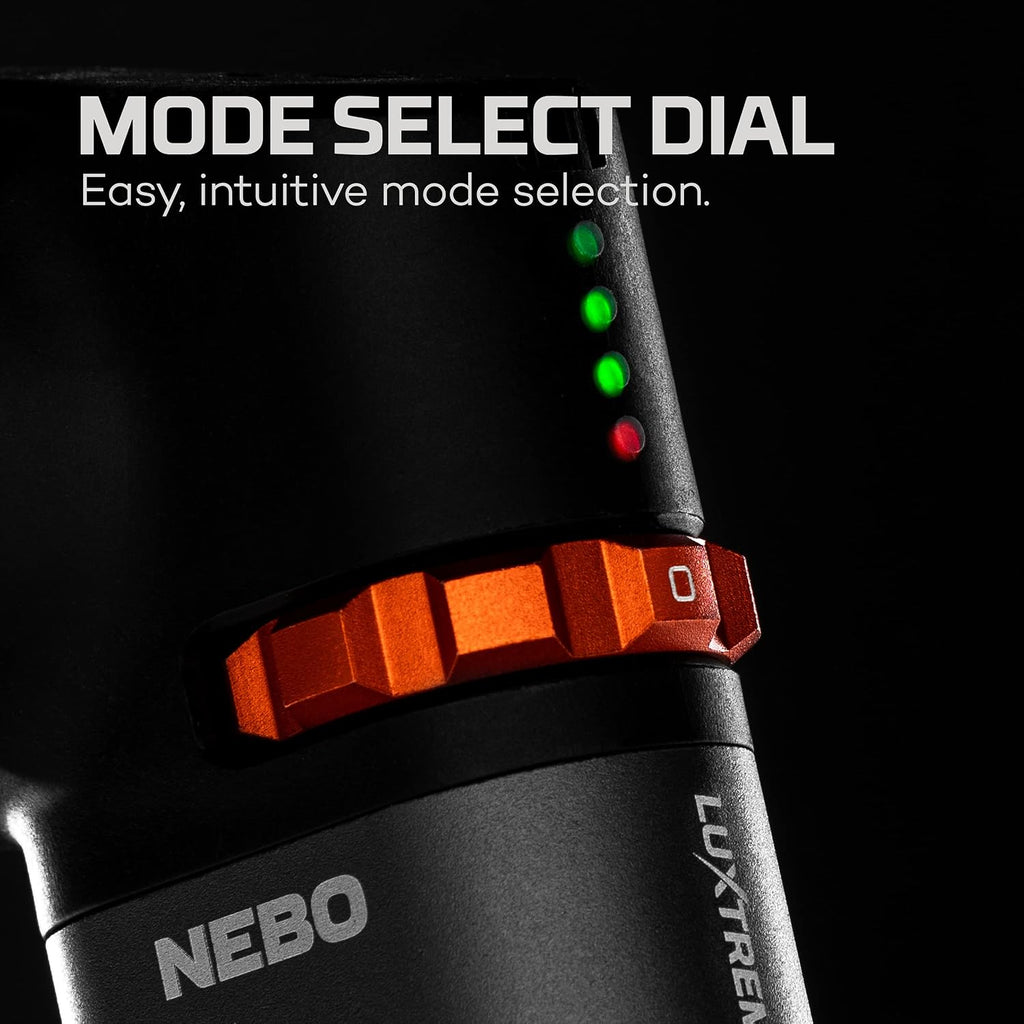 NEBO LUXTREME SL75 Spotlight | 362,500 cd, 780 Lumens, 3/4 Mile Beam, 30 Hour Run Time or Nonstop Use With 12V Adapter, Rechargeable LED Flashlight, Water Resistant, Includes Charge Cable