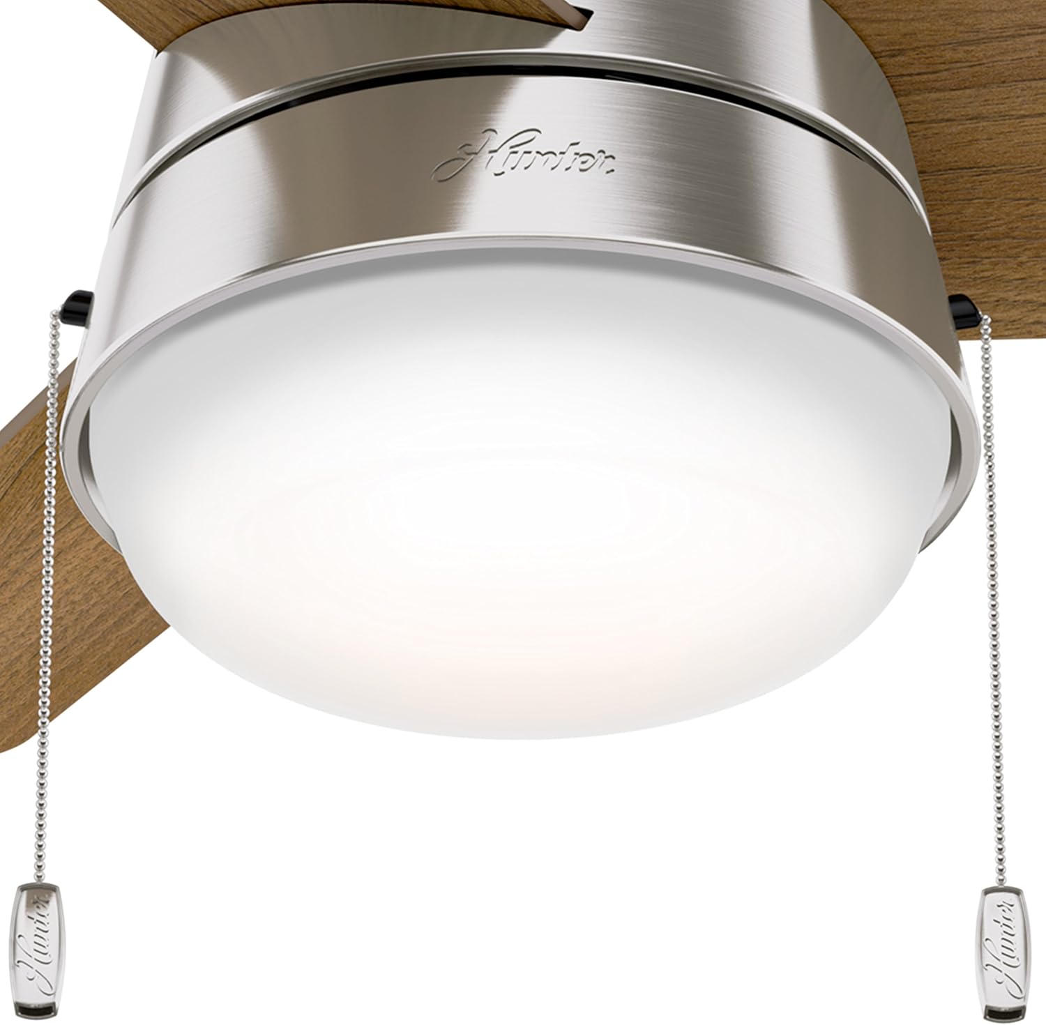 Hunter Fan 36 inch Ceiling Fan in Brushed Nickel with LED Light Kit (Renewed)