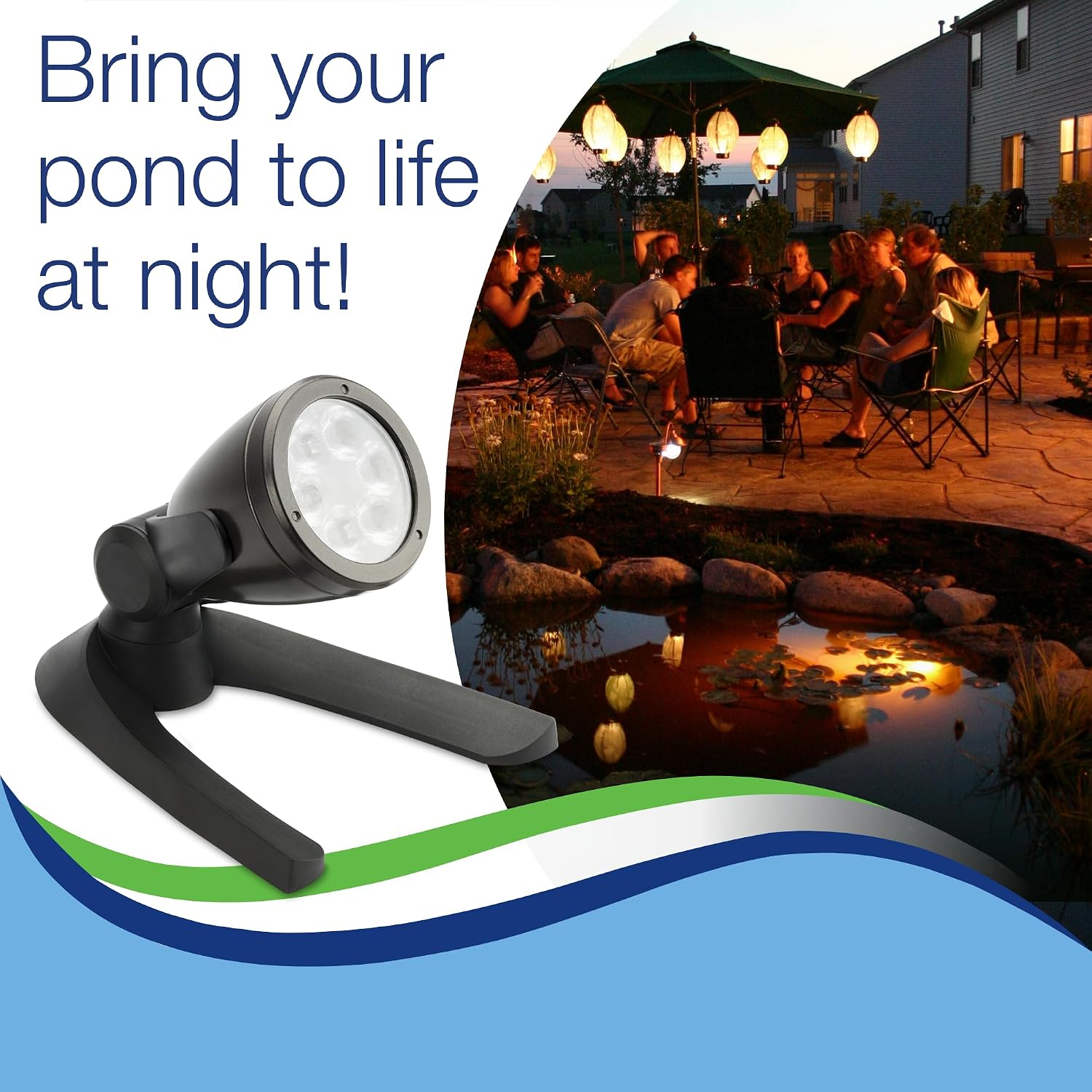 Aquascape LED Pond Garden Landscape Spotlight 6 Watt | Submersible | 12 Volt | 5 Year Limited Warranty