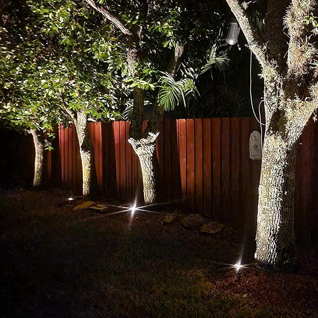 VENUS MANUFACTURING 16 Pack Low Voltage Landscape Flood Light 5 Watt LED Outdoor Landscape Lighting Kits 400 Lumen Black Waterproof Spotlights 12V 2700K Warm White Metal Tree Lights for Garden & Yard