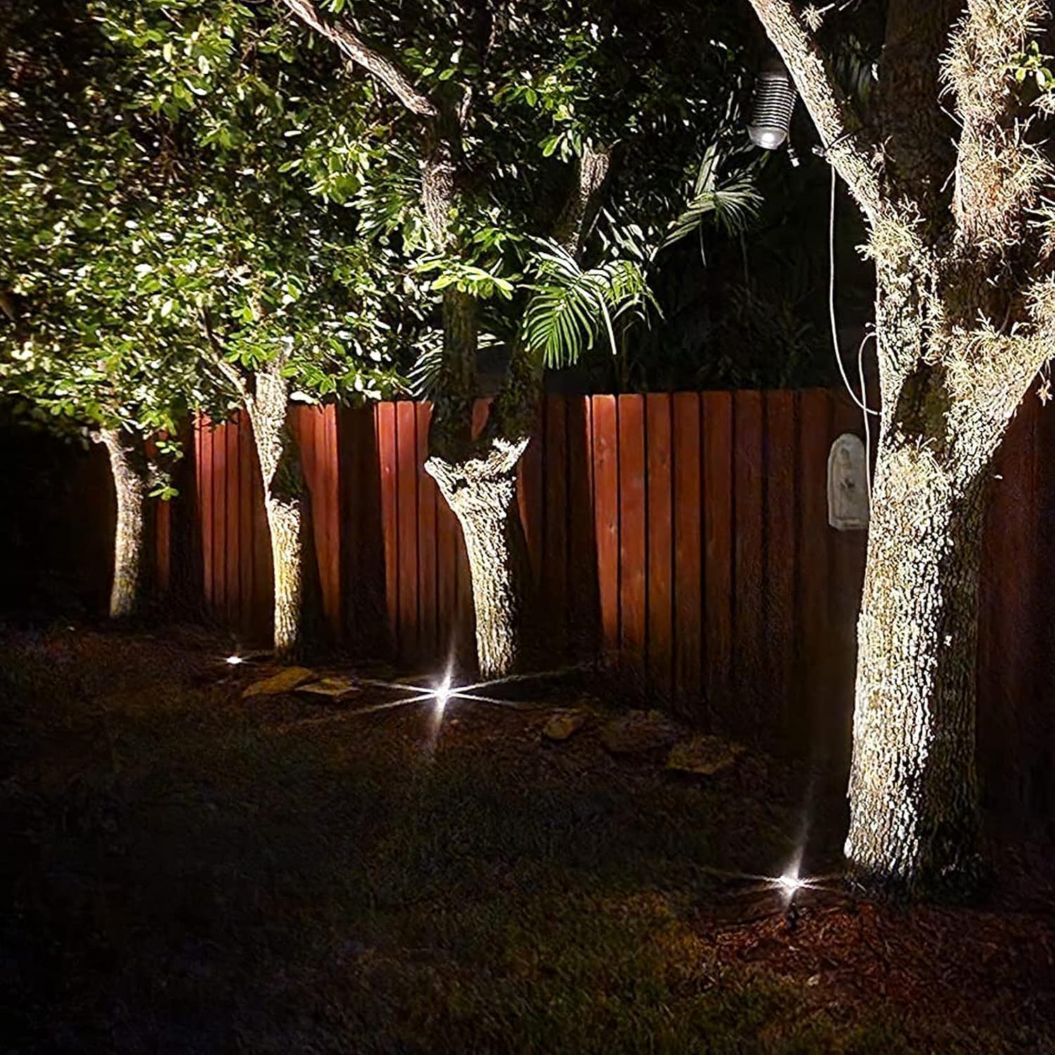 VENUS MANUFACTURING 16 Pack Low Voltage Landscape Flood Light 5 Watt LED Outdoor Landscape Lighting Kits 400 Lumen Black Waterproof Spotlights 12V 2700K Warm White Metal Tree Lights for Garden & Yard