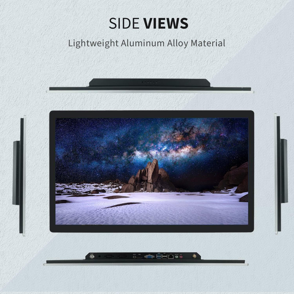 23.8 inch Touch Screen PC Monitor, Intel i3, 4GB RAM, 128G SSD, 16:9 FHD 1080P, Windows 10, Smart Board for Classroom, Meeting & Game, USB, VGA & HDMI Monitor