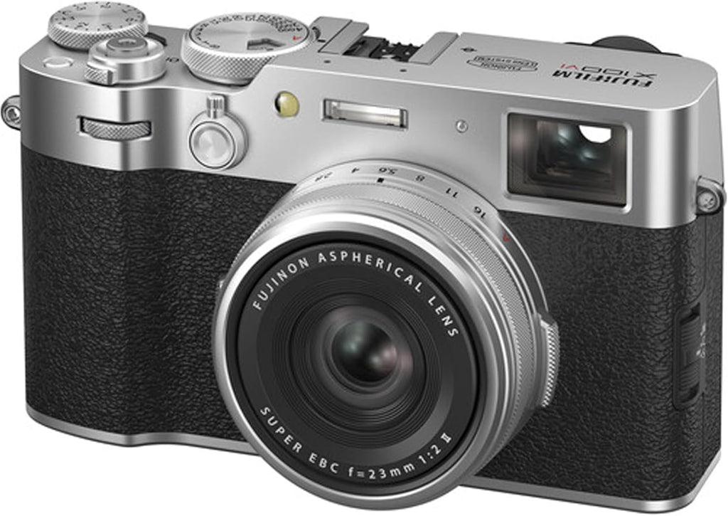 FUJIFILM X100VI Digital Camera (Silver) + 64GB Exteme Memory +120 Led Fill Light +Lense +Filters + Tulip+ Case + Tripod + Stabilizing Grip + Software Pack +More (Content Bundle)