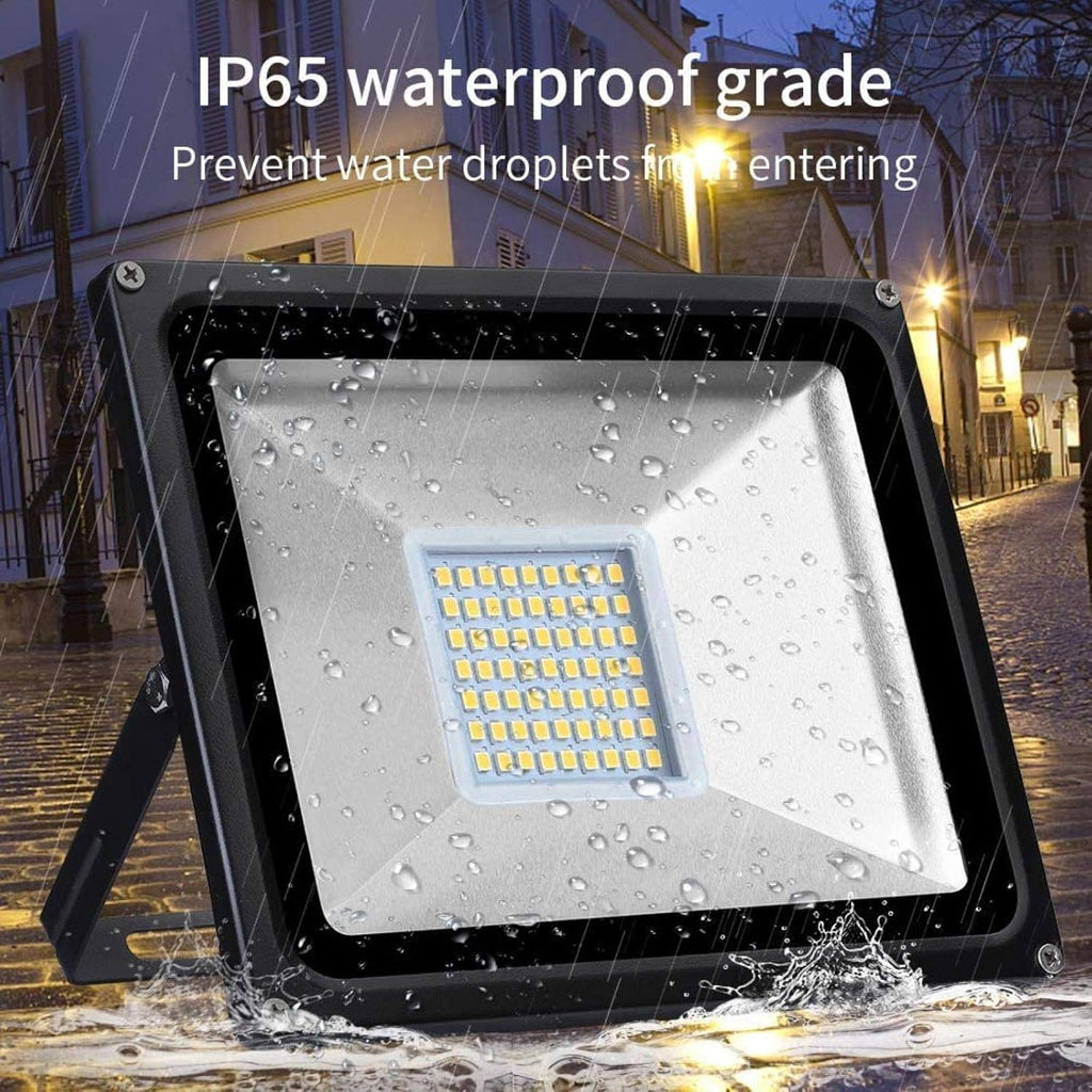 Solar Flood Lights LED Outdoor Floodlight,50W Waterproof Ip65,4000Lm,Warm White, Bright Security Spotlight for Garden, Square, Billboard