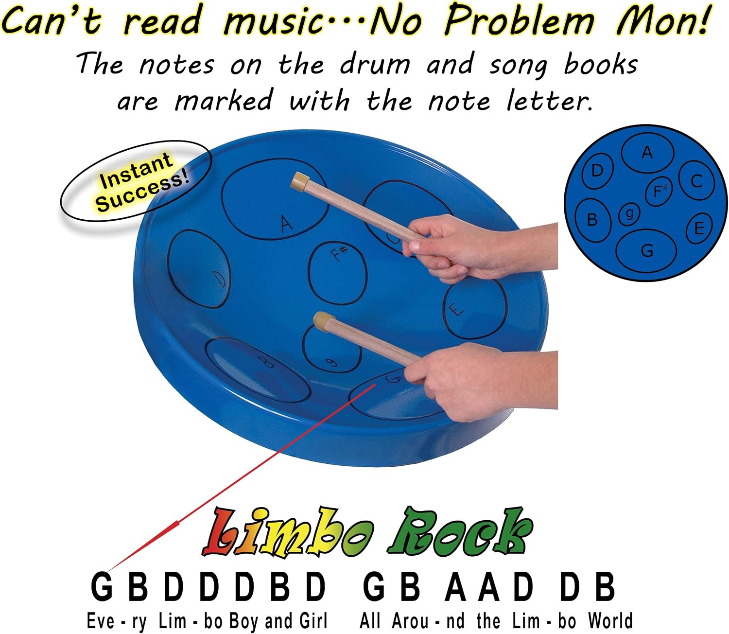 Jumbie Jam Steel Drum Ready-To-Play-Kit Chrome Finish with Metal Z-Floor Stand