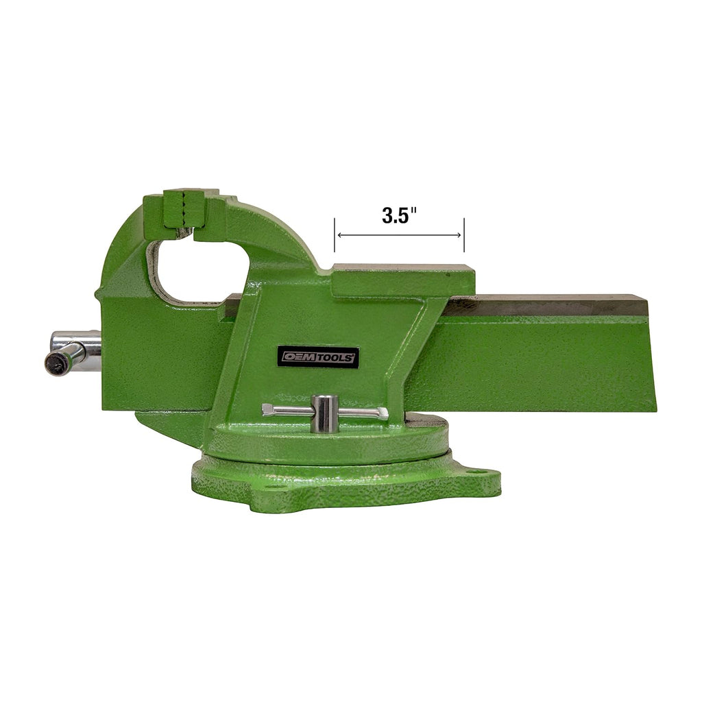 OEMTOOLS 24218 6-Inch Bench Vise with Swivel Base, Table Vise, 6-Inch Workbench Vise, Bench Vise 6-Inch Heavy Duty Swivel Base, Woodworking Bench Vise