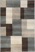 Superior Indoor Area Rug, Jute Backing, Home Decor for Bedroom, Living Room, Office, Kitchen, Hallway, Floor Cover, Patchwork, Color Block, Plush, Clifton Collection, 9' x 12', Grey
