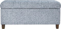HomePop Ainsley 40' Storage Ottoman Bench - Blue Gray Woven Fabric