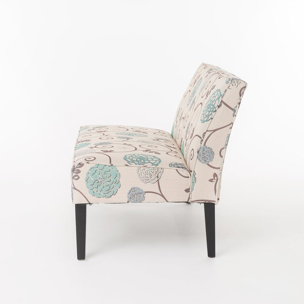 Christopher Knight Home Dejon Fabric Love Seat, White And Blue Floral