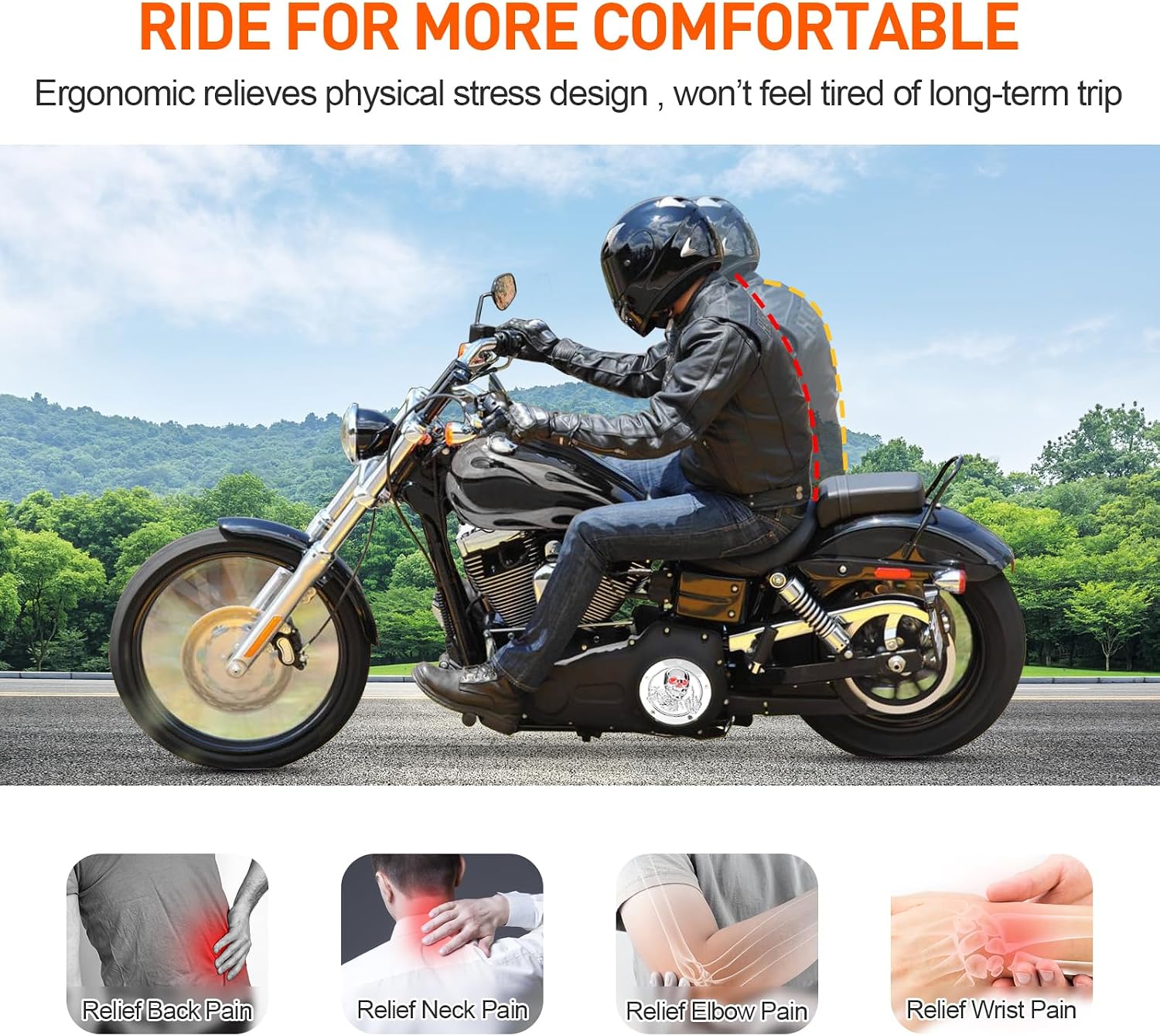 Aluminum CNC straight-type universal handle lift frame, suitable for Harley, Dyna Softail Sportster low rider models, Fat Street Bob FLSL FXBB FXBR FXLRST models (8 inch)