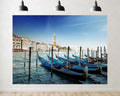 Trykid 20x10ft Venice Gondolas Backdrop Grand Canal Historic Buildings Clear Blue Sky Photography Background City Wedding Event Party Decoration Photo Booth Prop Fabric