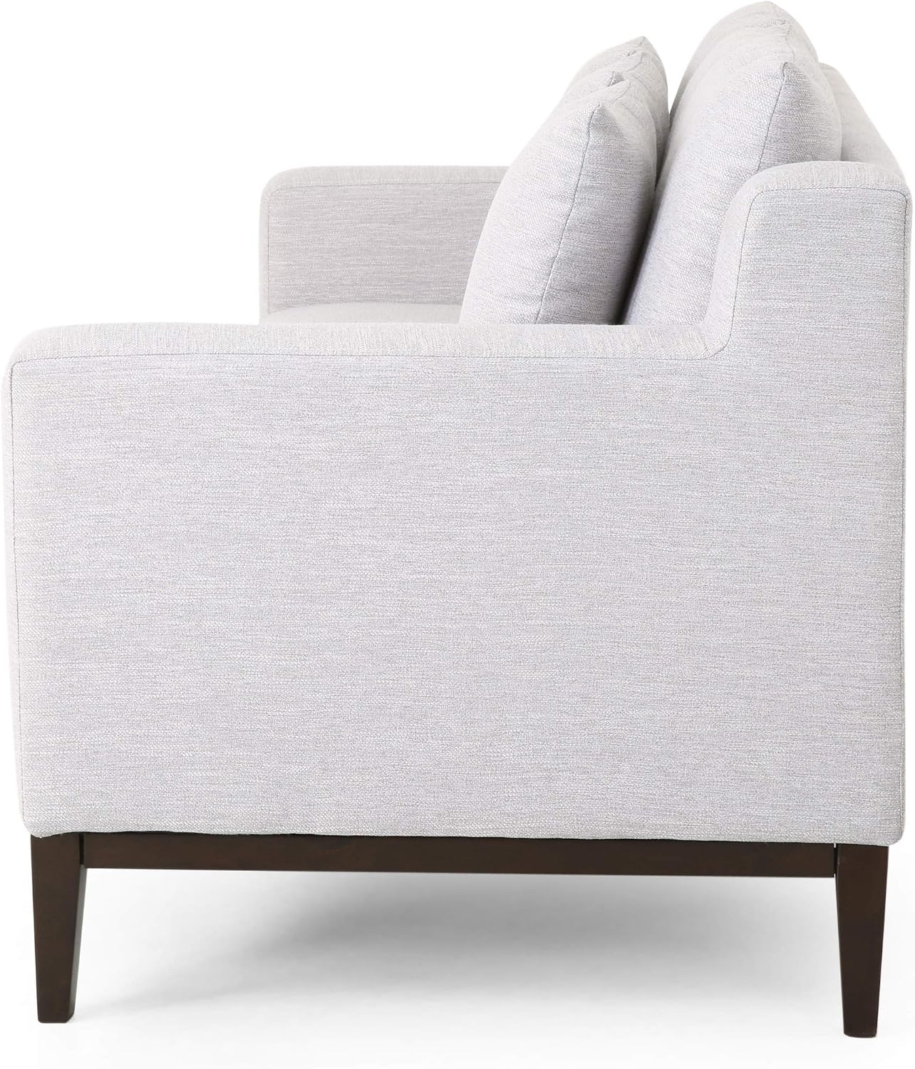 Christopher Knight Home Elliston Sofas, Light Grey + Dark Walnut