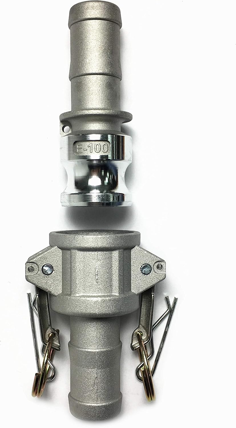 4' In Dia x 50 ft Heavy Duty Flat Lay Sump Pump Discharge and Backwash PVC Hose 4 Bar & Camlocks and Clamps