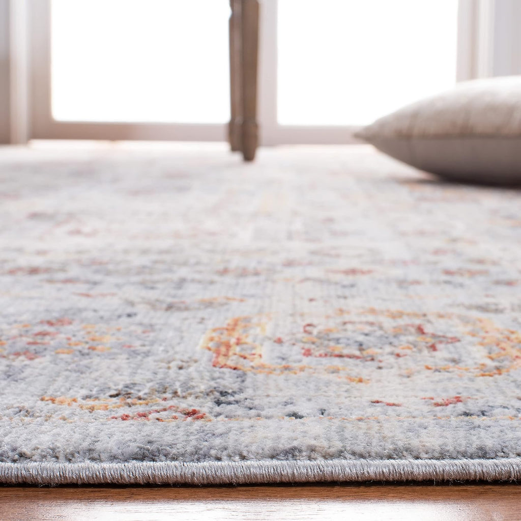 SAFAVIEH History Collection Runner Rug - 3' x 10', Light Grey & Gold, Vintage Distressed Design, Non-Shedding & Easy Care, Ideal for High Traffic Areas in Living Room, Bedroom (HIS599E)
