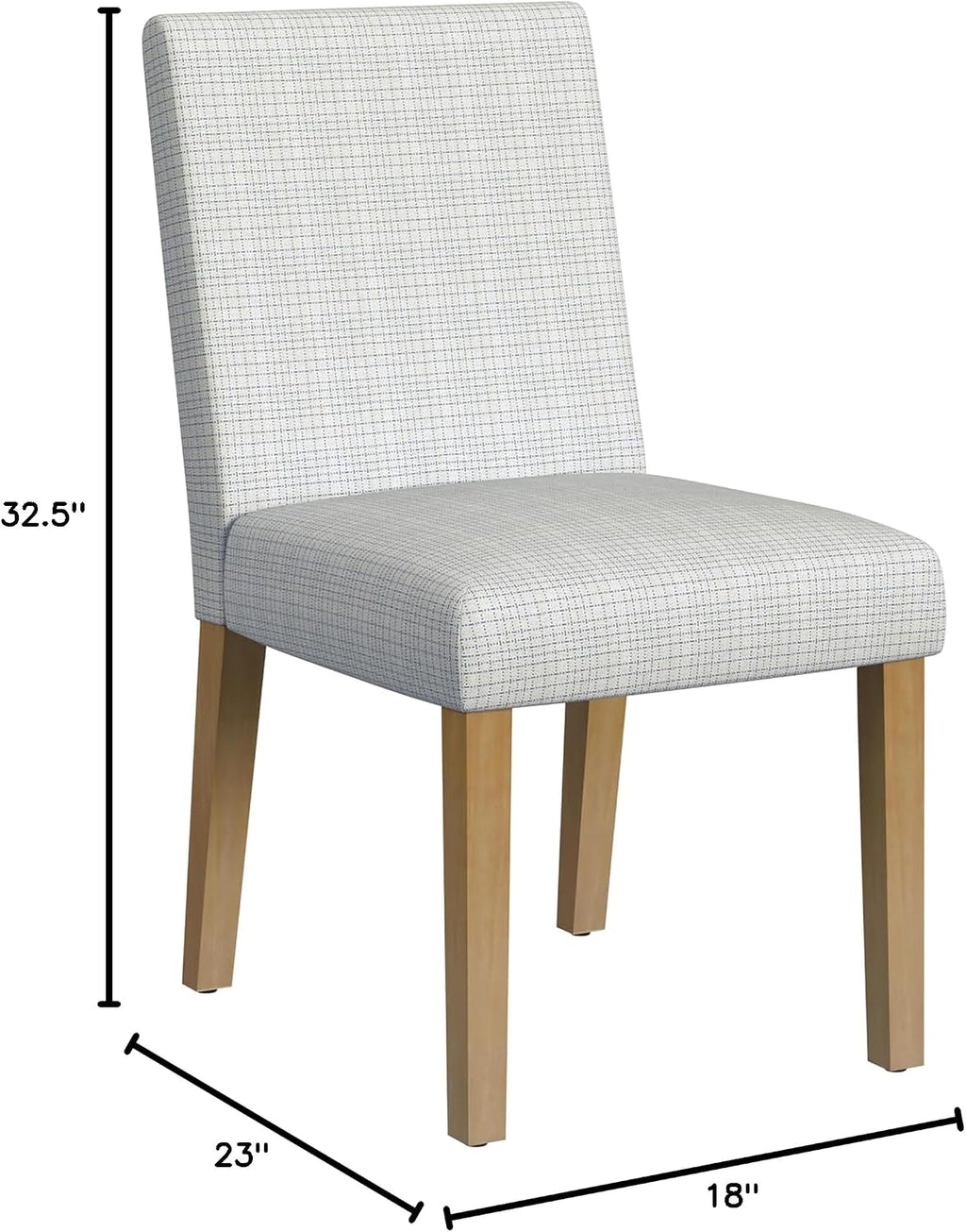 HomePop Classic Parsons Dining Chair - Cream Mini Grid Pattern (Single Pack)
