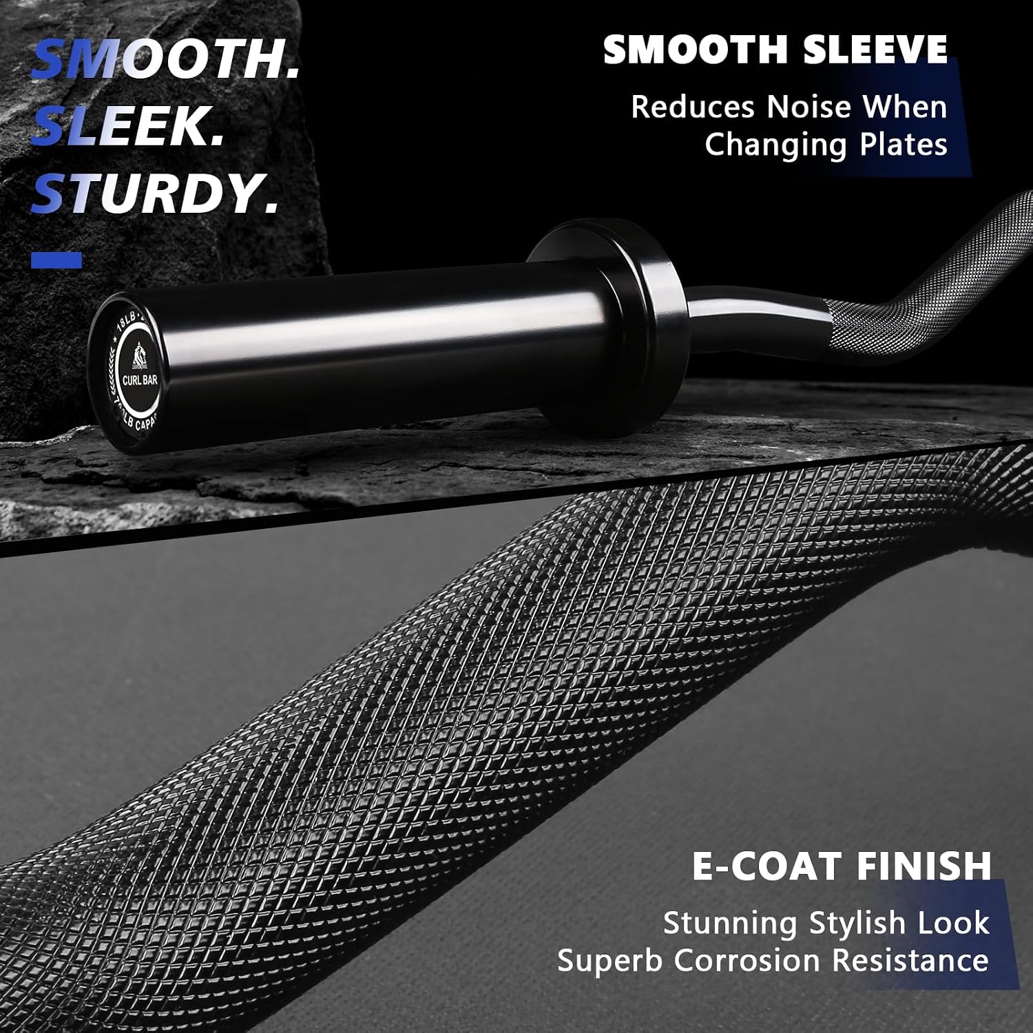 LIONSCOOL EZ Curl Bar Weight Set, 2 Inch Easy Curl Barbell with Weight Plates for Strength Training, Olympic Weightlifting, Squats, Curls, Deadlifts, Presses, Hip Thrusts, 350lbs/700lbs Weight Capacity