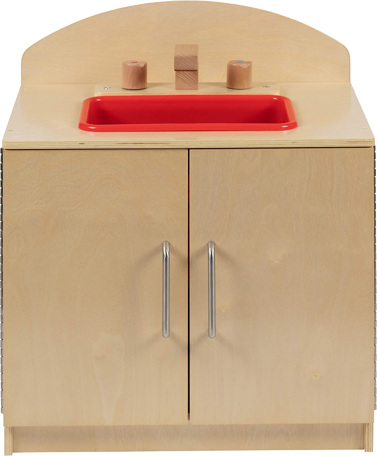 Flash Furniture Hercules Children's Wooden Kitchen Sink for Commercial or Home Use - Safe, Kid Friendly Design