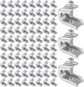 Hicarer 400 Pcs 1/4' x 20 Beam Clamp Heavy Duty Steel, Zinc Plated C-clamp Fastener for I-beams and Strut Channels, Secure Conduit & Pipe Hanging Support