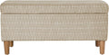 HomePop Malmo 36' Storage Bench - Tan Geometric Pattern