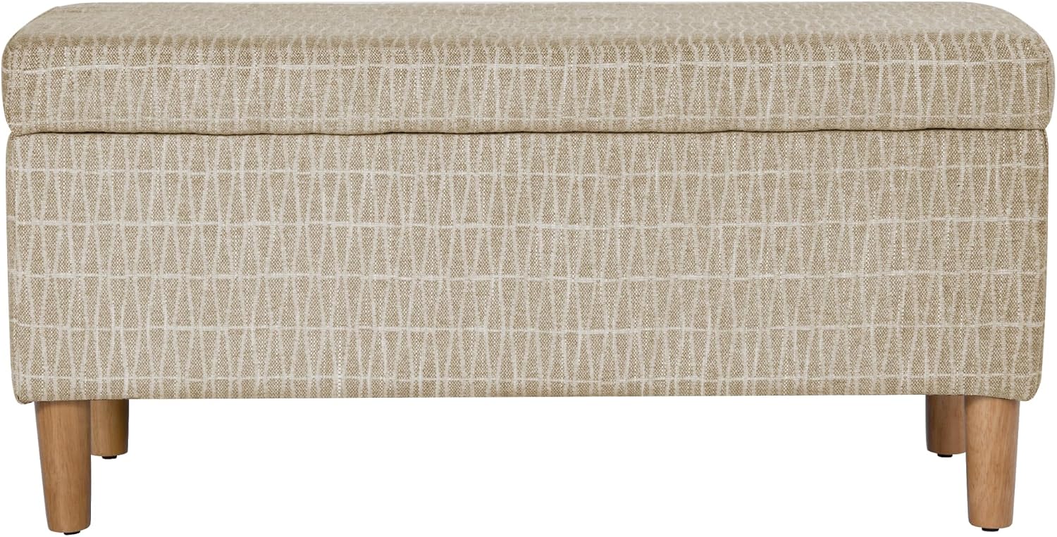 HomePop Malmo 36' Storage Bench - Tan Geometric Pattern